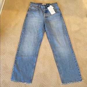 NWT ZARA High Rise Straight Leg Jeans